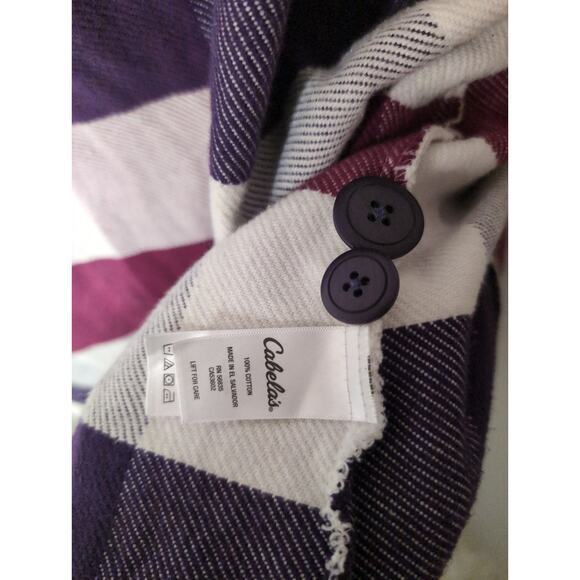 Cabela's outdoor cozy checkered plaid button up shacket xxl - Picture 7 of 8